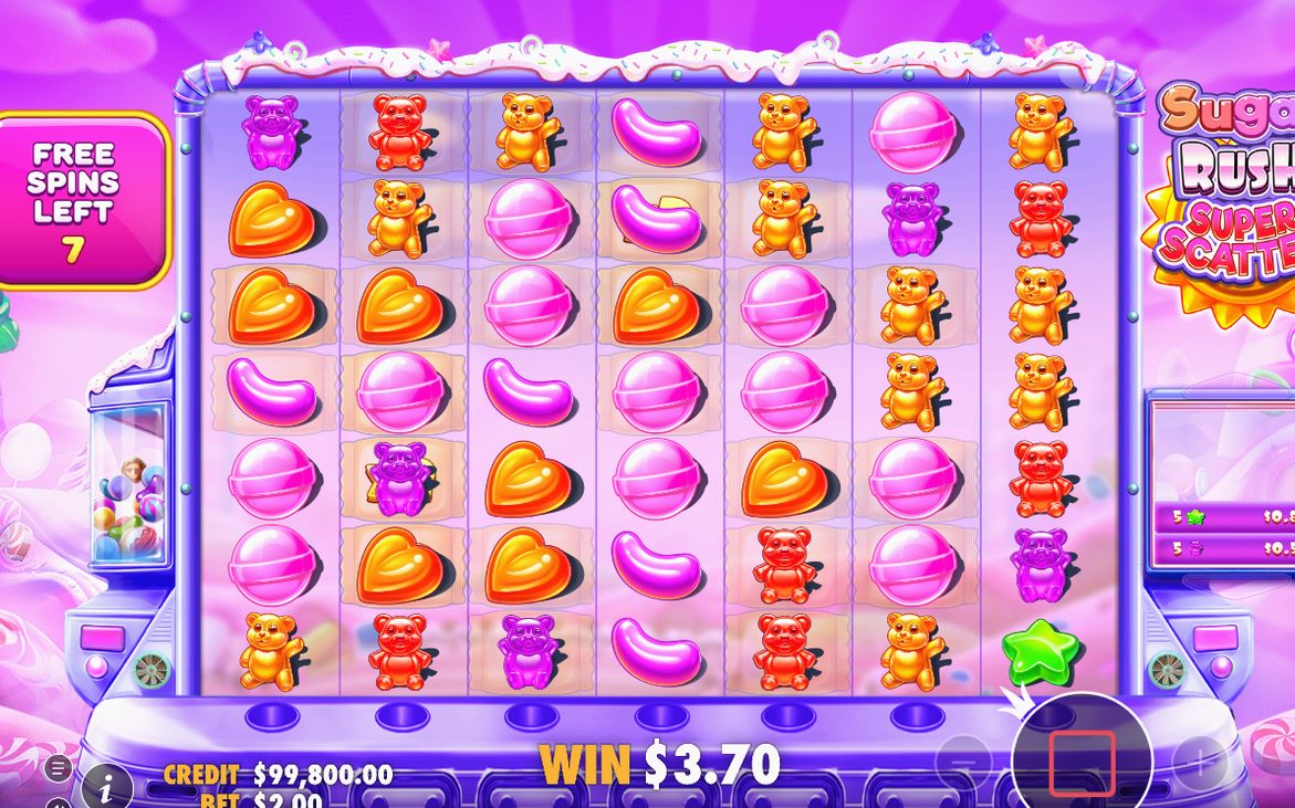 Free spins-läge med multiplikatorplatser kvar på spelplanen